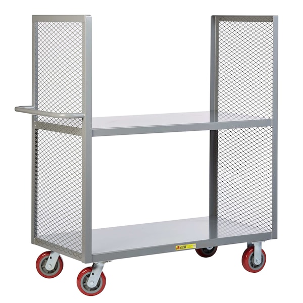 Little Giant Shelf Truck, 2-Sided, 2-Shelf, 30 x 48", Steel, 3600 lb Load Capacity, 2 Shelves, 57" H DET2-3048-6PY - main